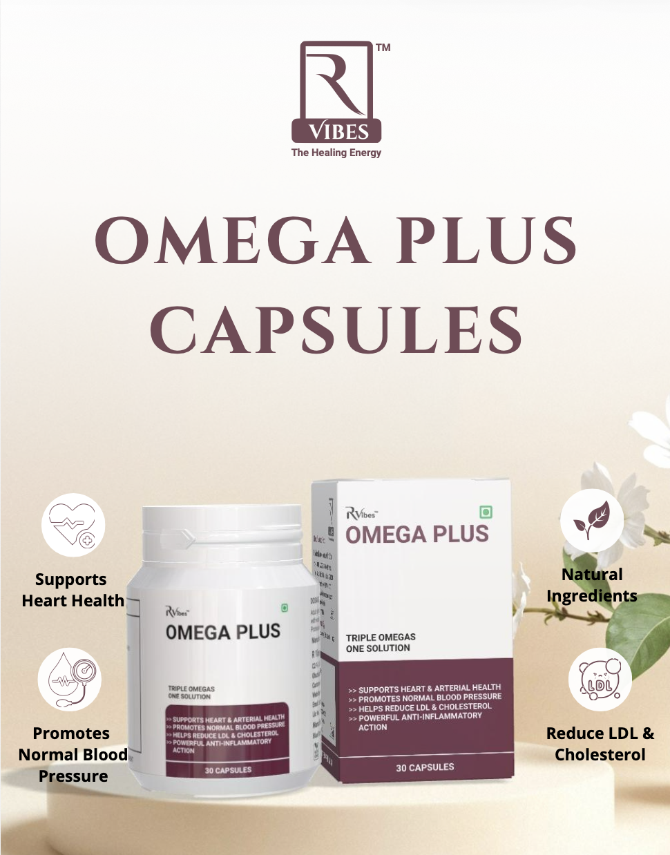 RVibes Omega Plus Capsules (30 Capsules)