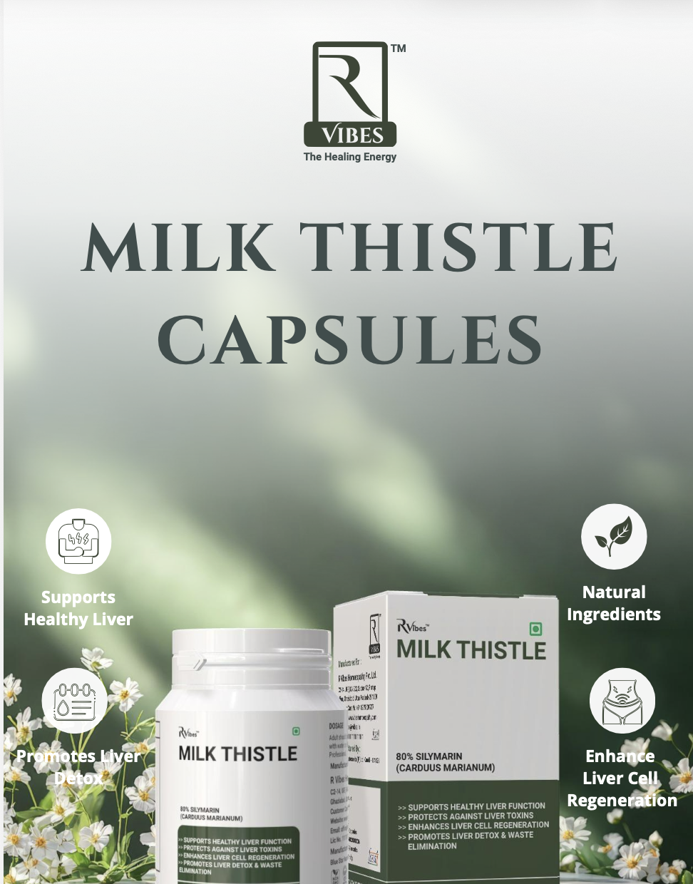 RVibes Milk Thistle Capsules (30 Capsules)