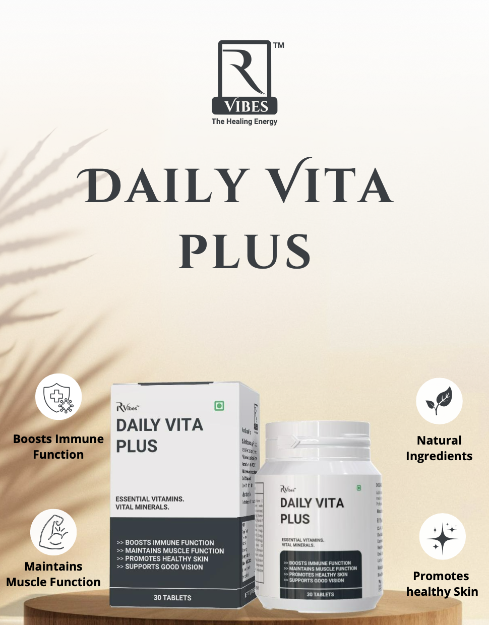 RVibes Daily Vita Plus Tablets (30 Tablets)