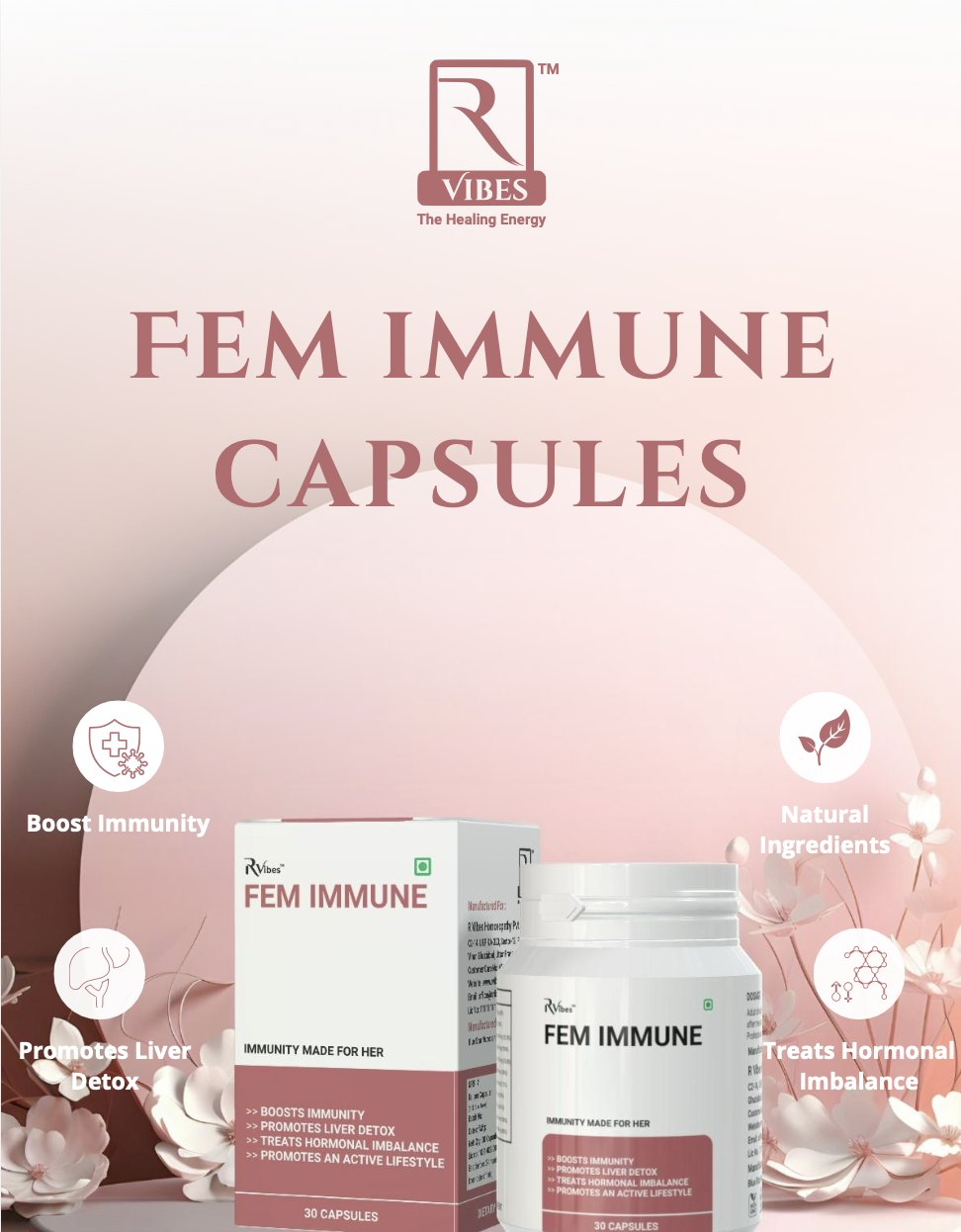 RVibes Fem Immune Capsules (30 Capsules)